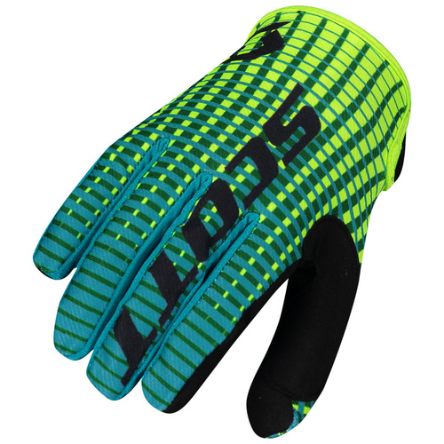 Scott 350 Fury Green/Yellow Gloves [Size:SM]
