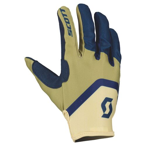 Scott 350 Track Evo Tan/Blue Gloves [Size:SM]