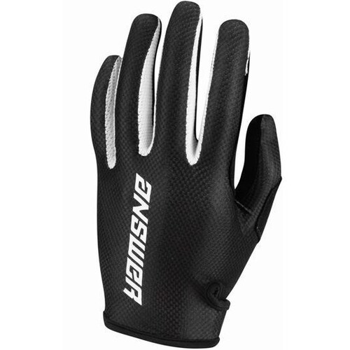 Answer 2023 Ascent Black/White Womens Gloves [Size:XS]