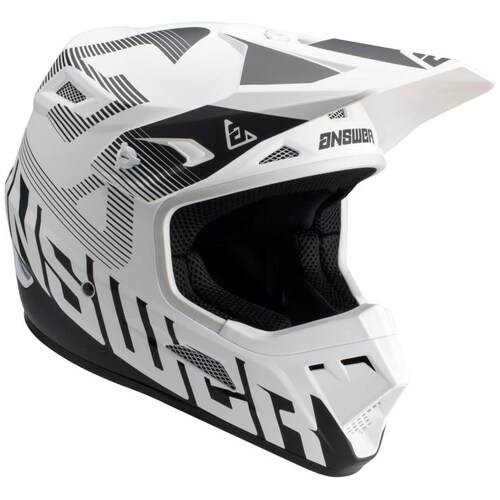 Answer 2023 AR1 V2 Bold White/Black Helmet [Size:SM]