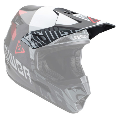 Answer 2023 Replacement Visor Peak for AR3 Ronin Black/White/Crimson Helmet