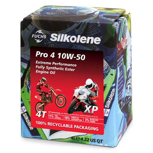 Silkolene Pro 4 10W-50 XP Fully Synthetic Ester Engine Oil 4L