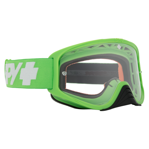 Spy Optic Woot MX Goggles Checkers Green w/HD Clear Lens