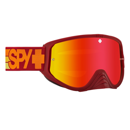 Spy Optic Woot Race MX Goggles Speedway Matte Red w/HD Smoke Dark Blue Spectra Mirror & HD Clear Lens