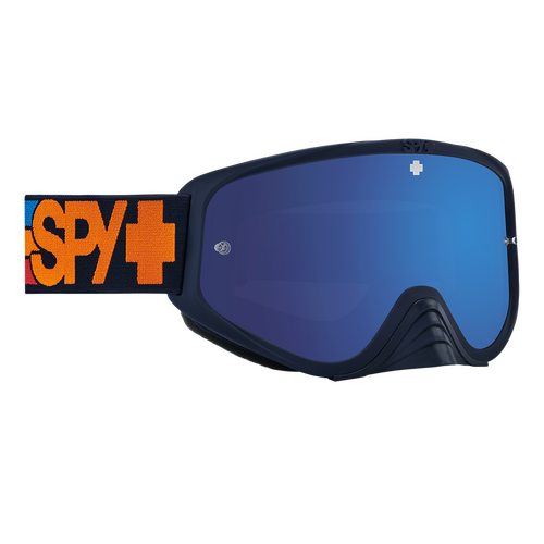 Spy Optic Woot Race MX Goggles Speedway Matte Navy w/HD Smoke Dark Blue Spectra Mirror & HD Clear Lens
