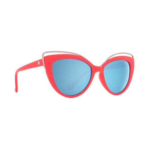 Spy Optic Julep Sunglasses Coral Gray w/Light Blue Flash Mirror Lens