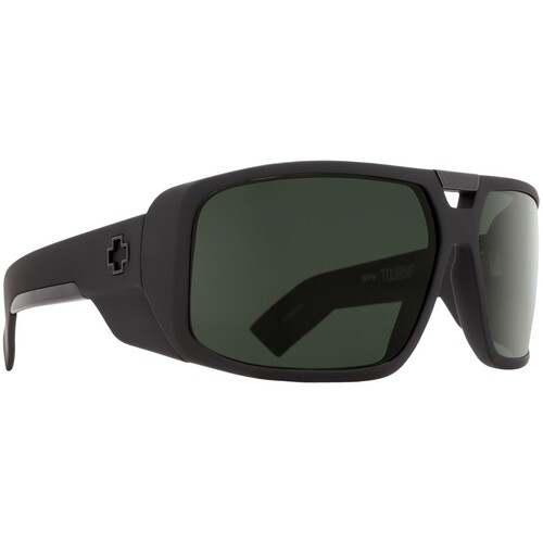 Spy Optic Touring Sunglasses Soft Matte Black w/Happy Grey Green Lens
