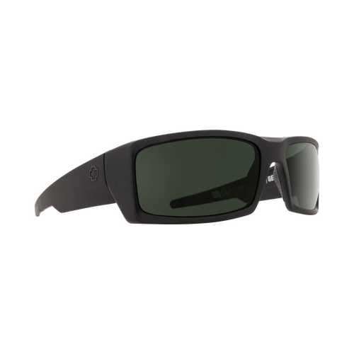Spy Optic General Sunglasses Soft Matte Black w/Happy Gray Polar Lens