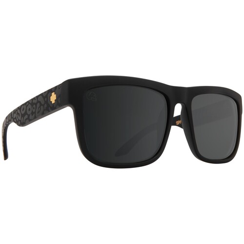 Spy Optic Discord Sunglasses Slayco Matte Black Leopard w/Happy Green/Silver Flash Lens