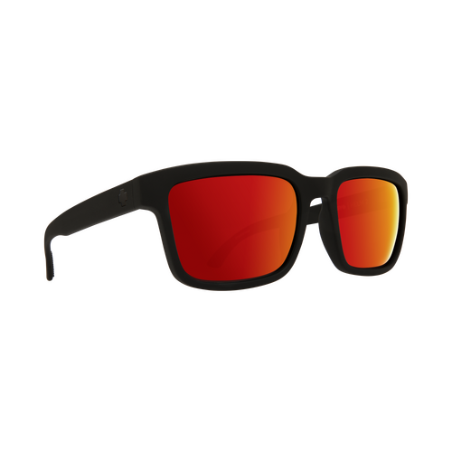 Spy Optic Helm 2 Sunglasses Soft Matte Black w/Happy Gray Green/Red Spectra Lens
