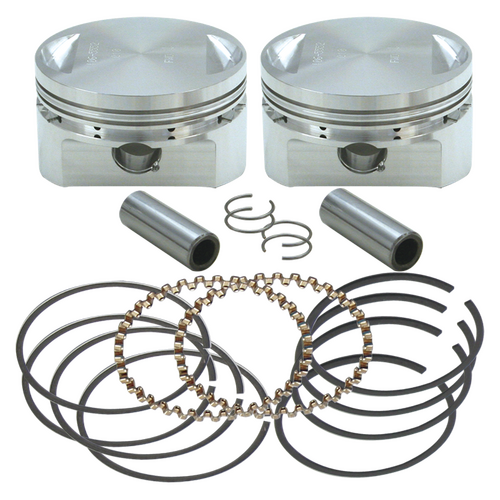 S&S Cycle 3-1/2" Bore Forged Stroker Piston Kits +.020" for Stock Heads Or S&S Performance Replacement Heads