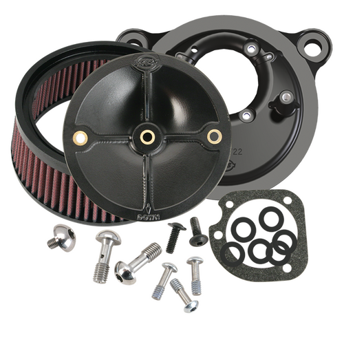 S&S Cycle Stealth Air Cleaner Kit w/out Cover for Harley-Davidson Big Twins 93-99 Models w/Stock CV Carb