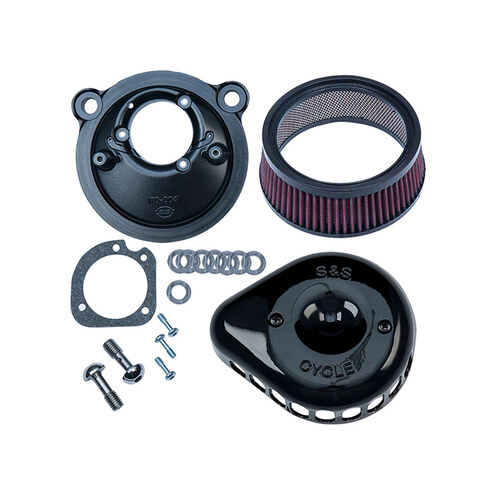 S&S Cycle SS170-0440A Mini Teardrop Air Cleaner Kit Black for Sportster 07-Up w/EFI