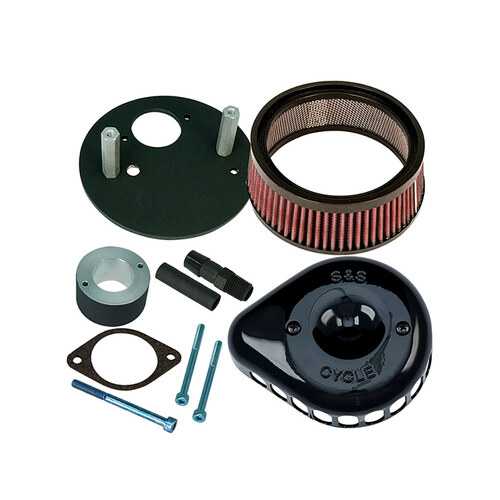 S&S Cycle SS170-0446A Mini Teardrop Air Cleaner Kit Black for Street 500 15-Up
