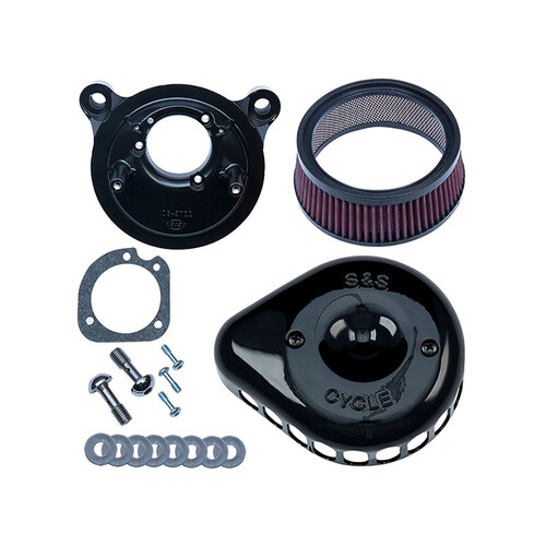 S&S Cycle SS170-0450 Mini Teardrop Air Cleaner Kit Black for Sportster 91-06 w/CV Carburettor