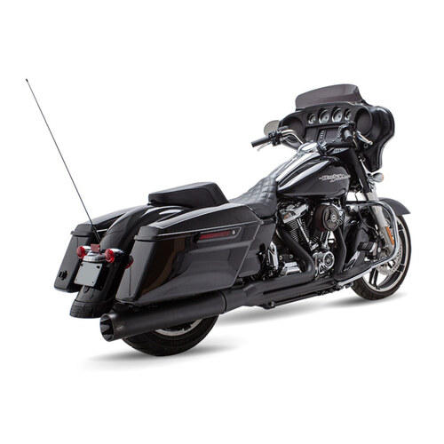 S&S Cycle SS550-0729 2-into-1 Sidewinder Exhaust Black w/Black End Cap for Touring 17-Up