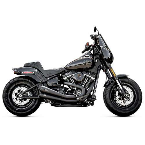 S&S Cycle SS550-0760 Grand National 2-into-2 Exhaust Black w/Black End Caps for Street Bob/Low Rider/Slim/Fat Bob/Deluxe 18-Up