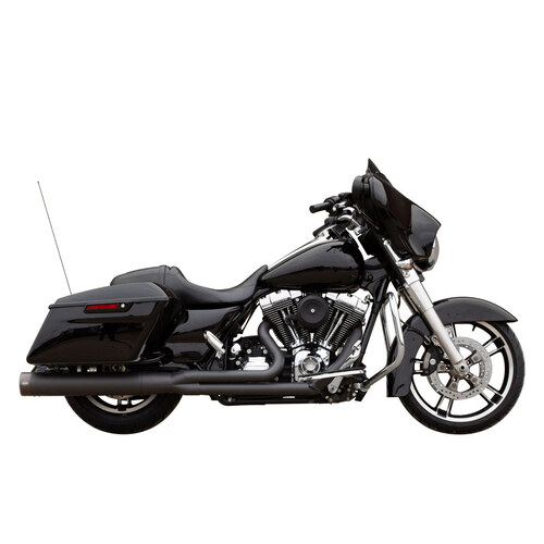 S&S Cycle SS550-0777 2-into-1 Sidewinder Exhaust Black w/Black End Cap for Touring 95-16