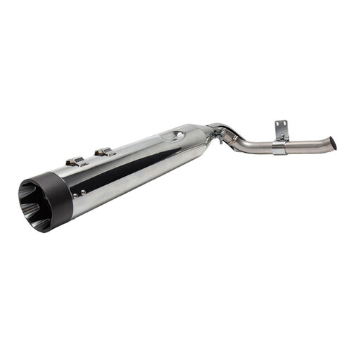 S&S Cycle SS550-0829 Shadow Pipe for S&S Sidewinder 2-into-1 Exhaust Chrome w/Black End Cap for Touring 09-Up