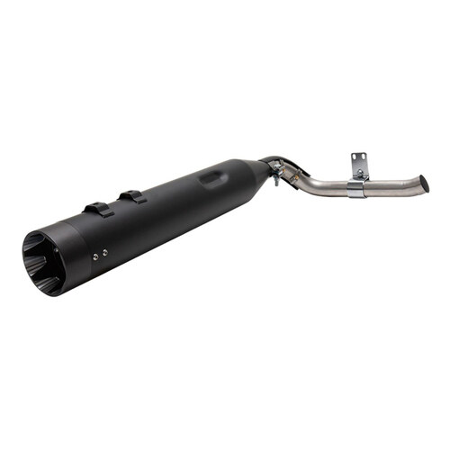 S&S Cycle SS550-0831 Shadow Pipe for S&S Sidewinder 2-into-1 Exhaust Black w/Black End Cap for Touring 09-Up