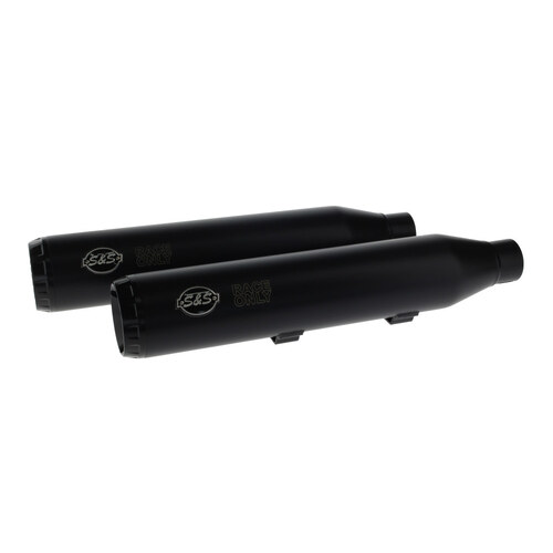 S&S Cycle SS550-1033 3.5" Slip-On Mufflers Black w/Black End Caps for Sportster 14-Up