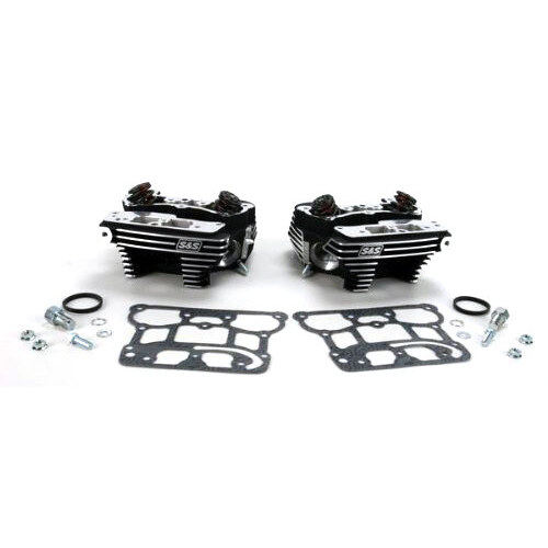 S&S Cycle SS90-1106 89cc Head Chamber Volume Cylinder Head Kit Black for Twin Cam 88ci 99-05