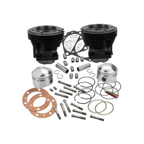 S&S Cycle SS91-9023 80ci Cylinder Kit w/3-1/2" Bore Black for Big Twin 78-84