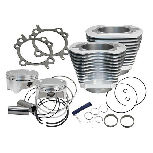 S&S Cycle SS910-0480 107ci Big Bore Kit Silver for Twin Cam 07-17