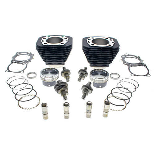 S&S Cycle SS910-0699 1200cc Hooligan Big Bore Kit Black for Sportster 00-Up w/883cc Engine