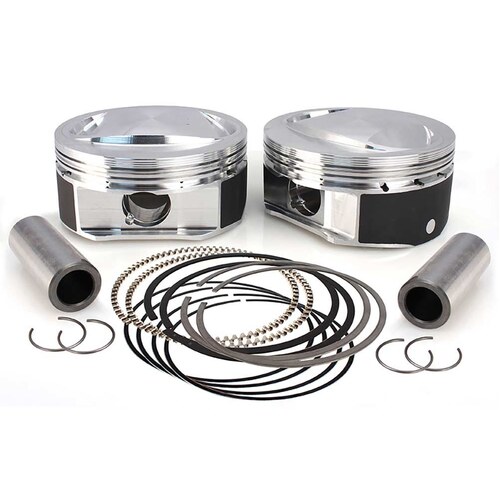 S&S Cycle SS920-0115 +.010" High Compression Pistons w/10.6:1 Compression Ratio for CVO Twin Cam 07-17/S Models w/110ci Engine