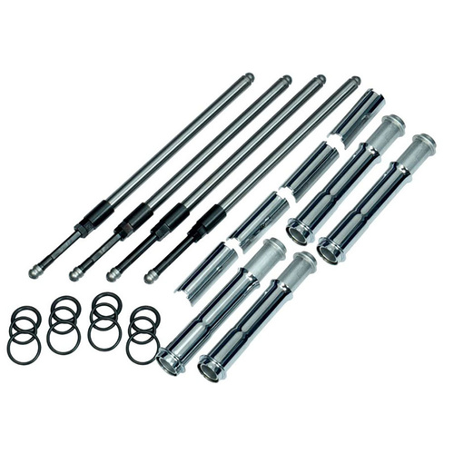 S&S Cycle SS930-0123 Quickee Adjustable Pushrod Kit Chrome for Milwaukee-Eight 17-Up
