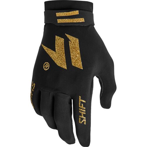 Shift 2021 Black Label Invisible Black/Gold Gloves [Size:SM]