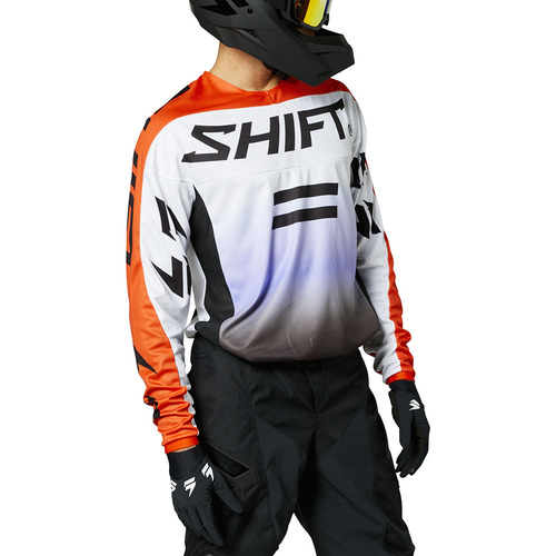 Shift White Label Fade Black/White/Orange Jersey [Size:SM]