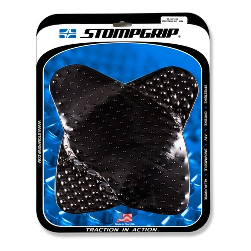 Stompgrip Volcano Streetbike Tank Grips Black for Ducati Monster 1200 14-21/Monster 821 15-20/Suzuki V-Strom 17-19