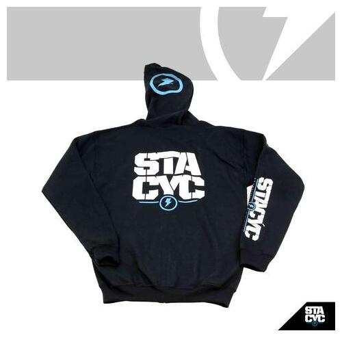Stacyc Stacked Logo Black Pullover Hoodie [Size:SM]