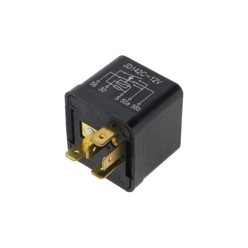 Standard Motorcycle Products STD-MC-RLY3 Headlight Hi-Low Beam Relay for One Wire Button Style Switch