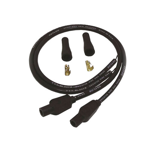 Taylor Cable Products TAY-10055 8mm 24" Universal Spark Plug Wire Set Black for Evolution Style Engines