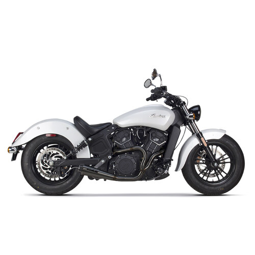 Two Brothers Racing TBR-005-4610199-BLK Comp-S 2-1 Exhaust System Black w/Carbon Fiber End Cap for Indian Scout 17-Up