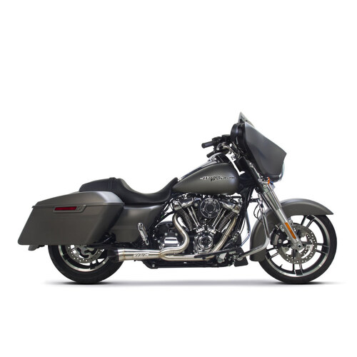 Two Brothers Racing TBR-005-4870199 Shorty Turnout 2-1 Exhaust System Stainless Steel for Touring 17-Up
