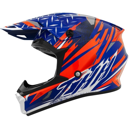 THH T710X Assault Blue/Orange Helmet [Size:XS]