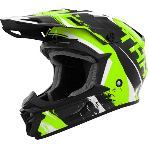 THH T710X Rage Black/Green Helmet [Size:SM]