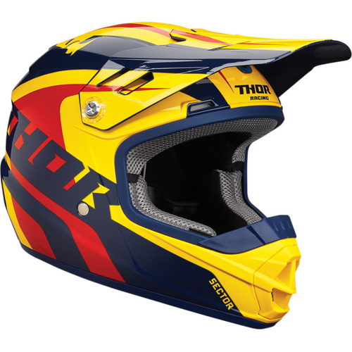 Thor 2018 Sector Richochet Navy/Yellow Youth Helmet [Size:SM]