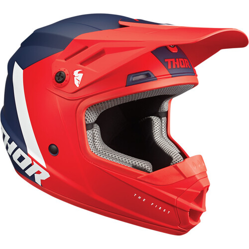 Thor 2024 Sector Chev Red/Navy Youth Helmet [Size:SM]