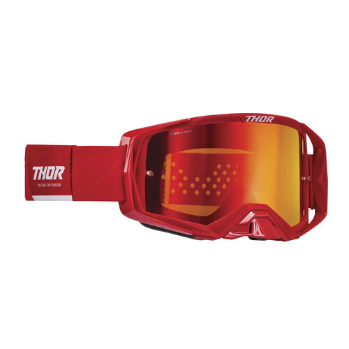 Thor 2023 Activate Goggles Red/White w/ Mirror Irridium Lens