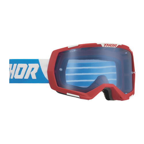 Thor 2023 Regiment Goggles Red/White/Blue w/Blue Lens