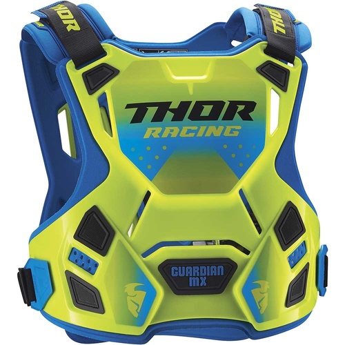 Thor 2024 Guardian MX Fluro Green/Blue Youth Roost Guard [Size:SM/MD]