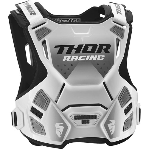 Thor 2024 Guardian MX White/Black Youth Roost Guard [Size:SM/MD]