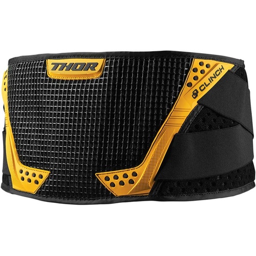 Thor 2021 Clinch Black/Yellow Youth Kidney Belt