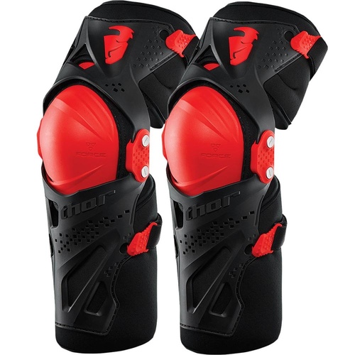 Thor 2021 Force XP Red Youth Knee Guards