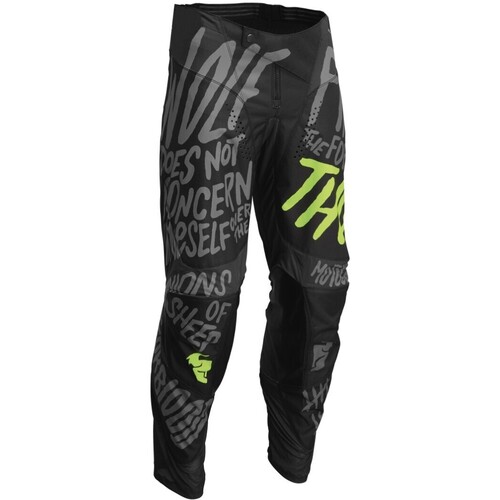 Thor 2022 Pulse Counting Sheep Charcoal/Acid Youth Pants [Size:18]